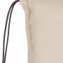 Detailaufnahme: Beige Saumauflage Takume für Hochlehner Gartenstuhl mit Bindebändern.
