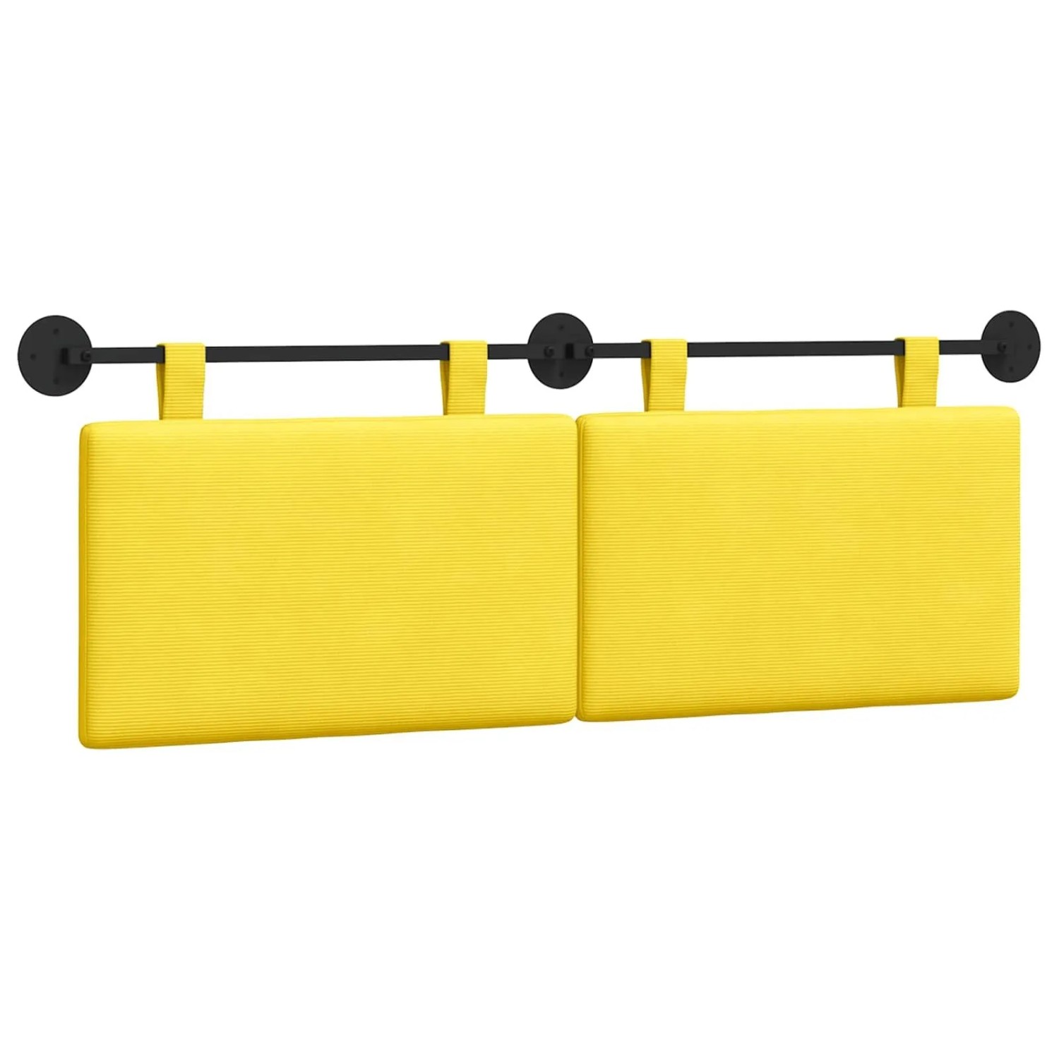 vidaXL Hängevorderseite Uni Helles Gelb 150 x 55 x 5 cm Cordstoff 42031813