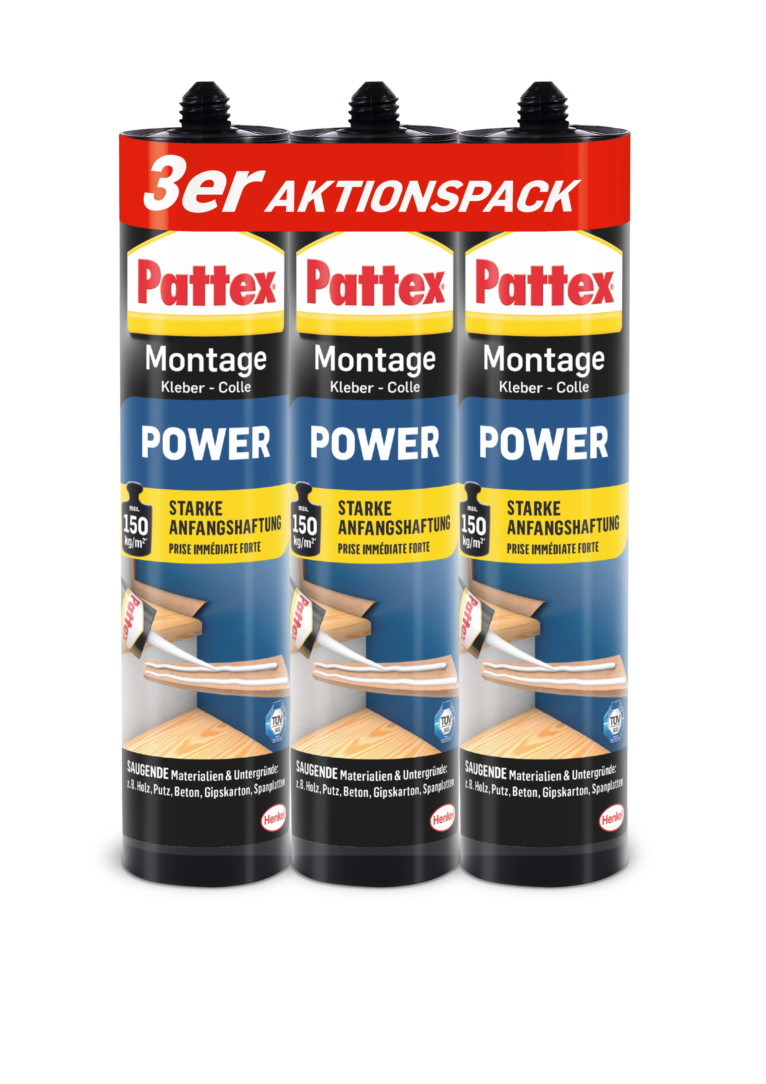 Pattex Coll de montage Power Blanc 370 g