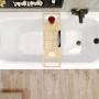 Rechteckige Bad Land Badewanne BONA 160x70 mit Zubehör und Kopfstütze, Aufsicht.
