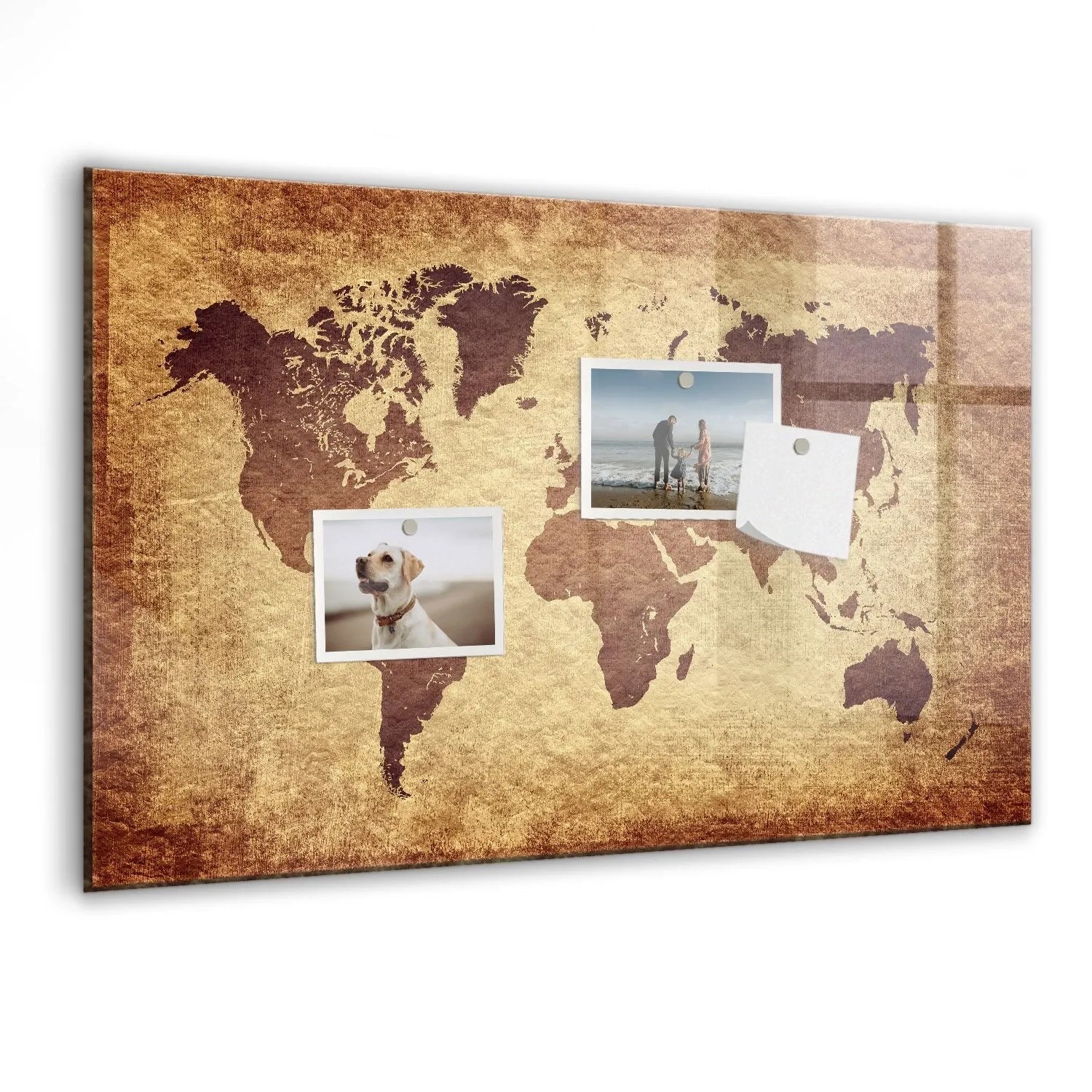 Tulup Magnetische Glastafel Karte Der Alten Welt 60x40 cm Magnettafel Mit Marker Beschreibbar Weißer Marker Magnettafel ...