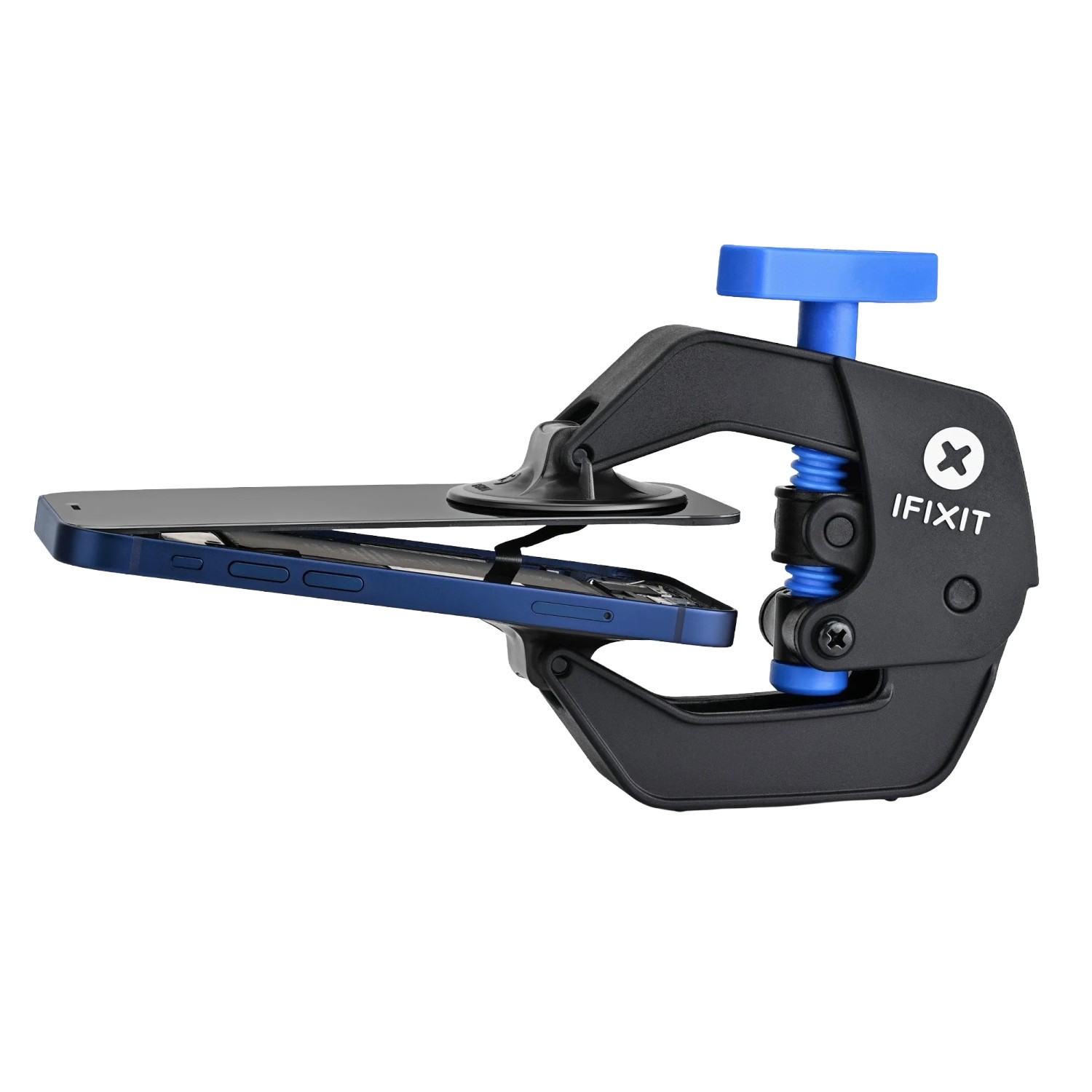 iFixit Anti-Clamp Öffnungswerkzeug in Blau-Schwarz zum Öffnen von Smartphones.