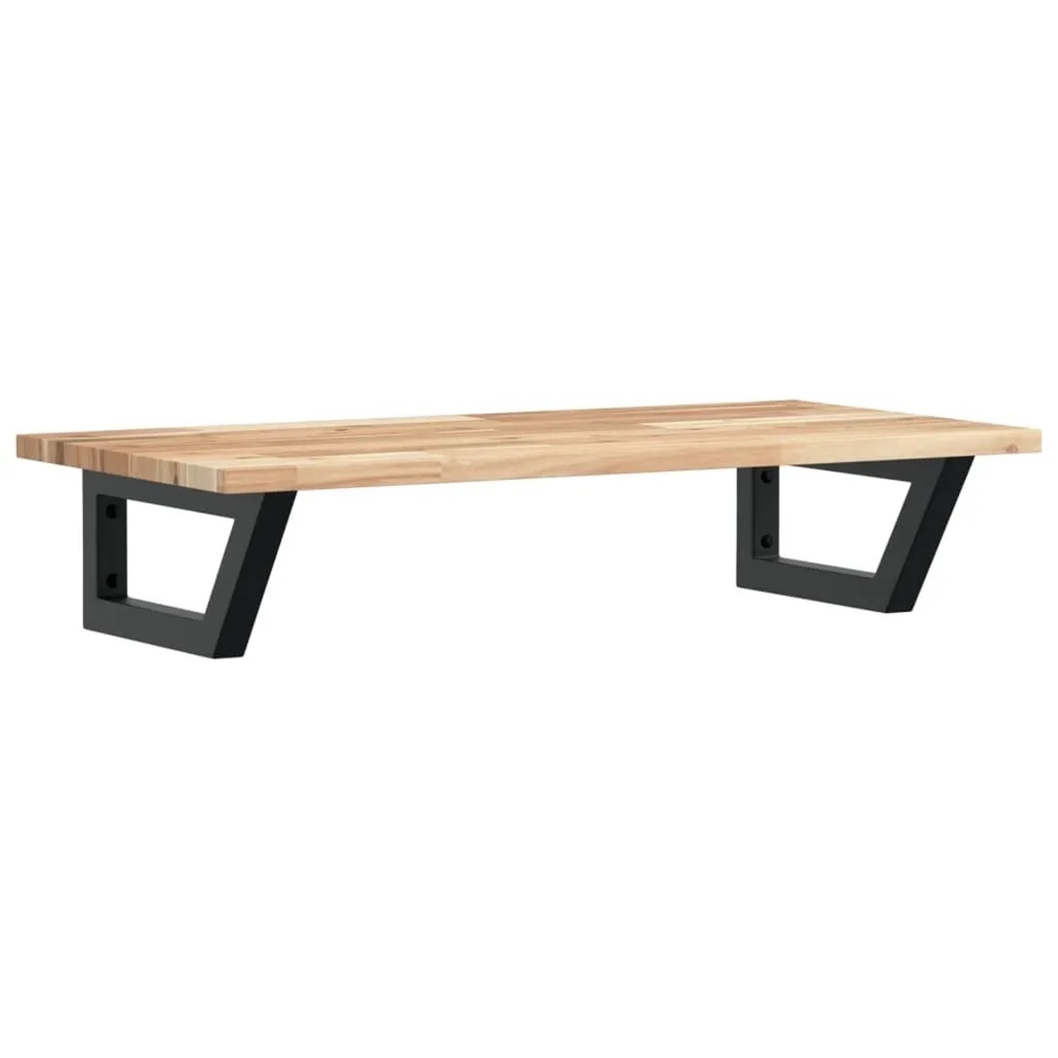 vidaXL Waschbeckenregal Wandmontage Stahl und Akazienholz 3302671