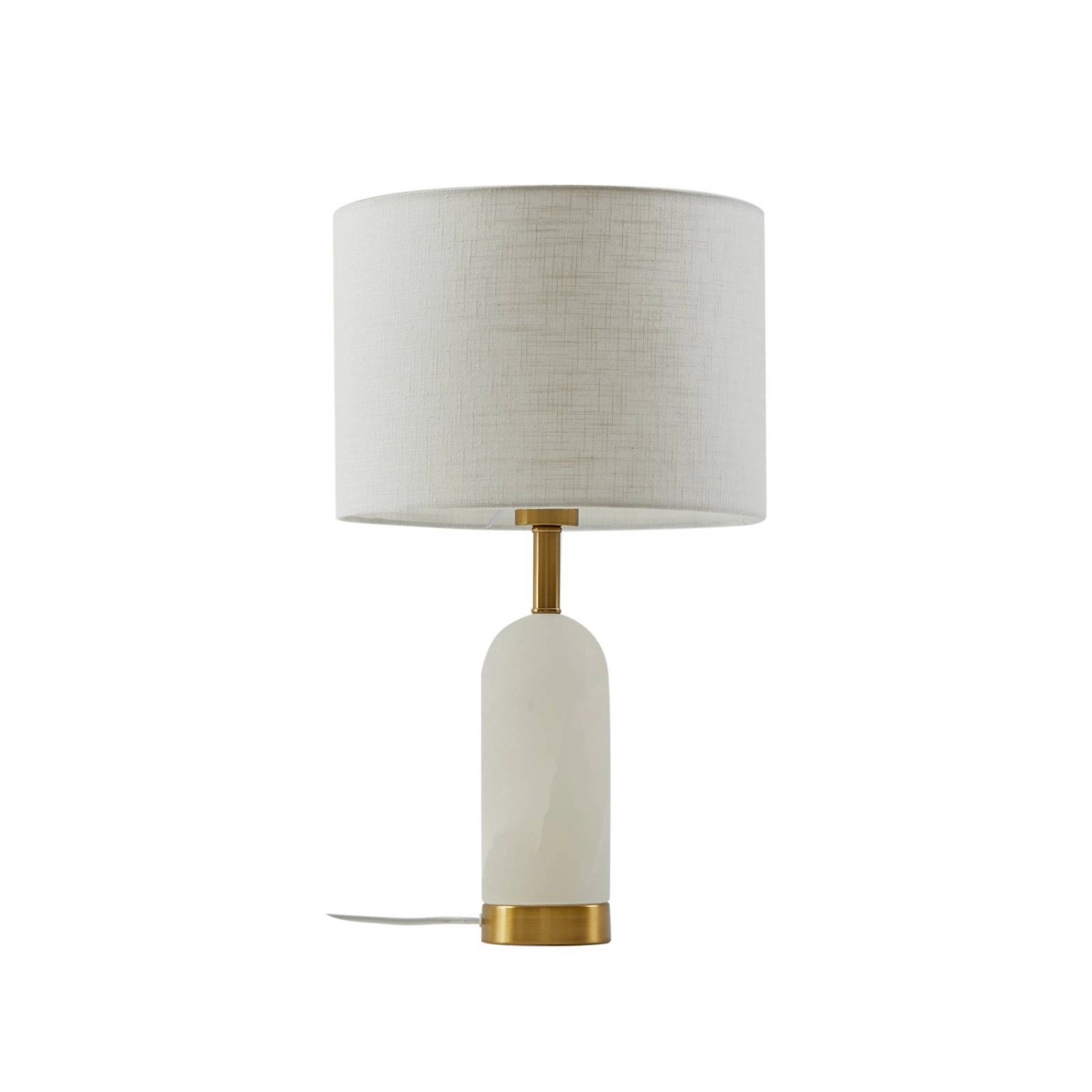 Lindby Tischlampe Alabaster 10031321 Skandinavisch in Weiß aus Textil 1-fla günstig online kaufen