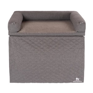 Knuffelwuff Hundebett Yona, orthopädisches Hundekörbchen mit Sofaschutz, Velours, 100x65cm.