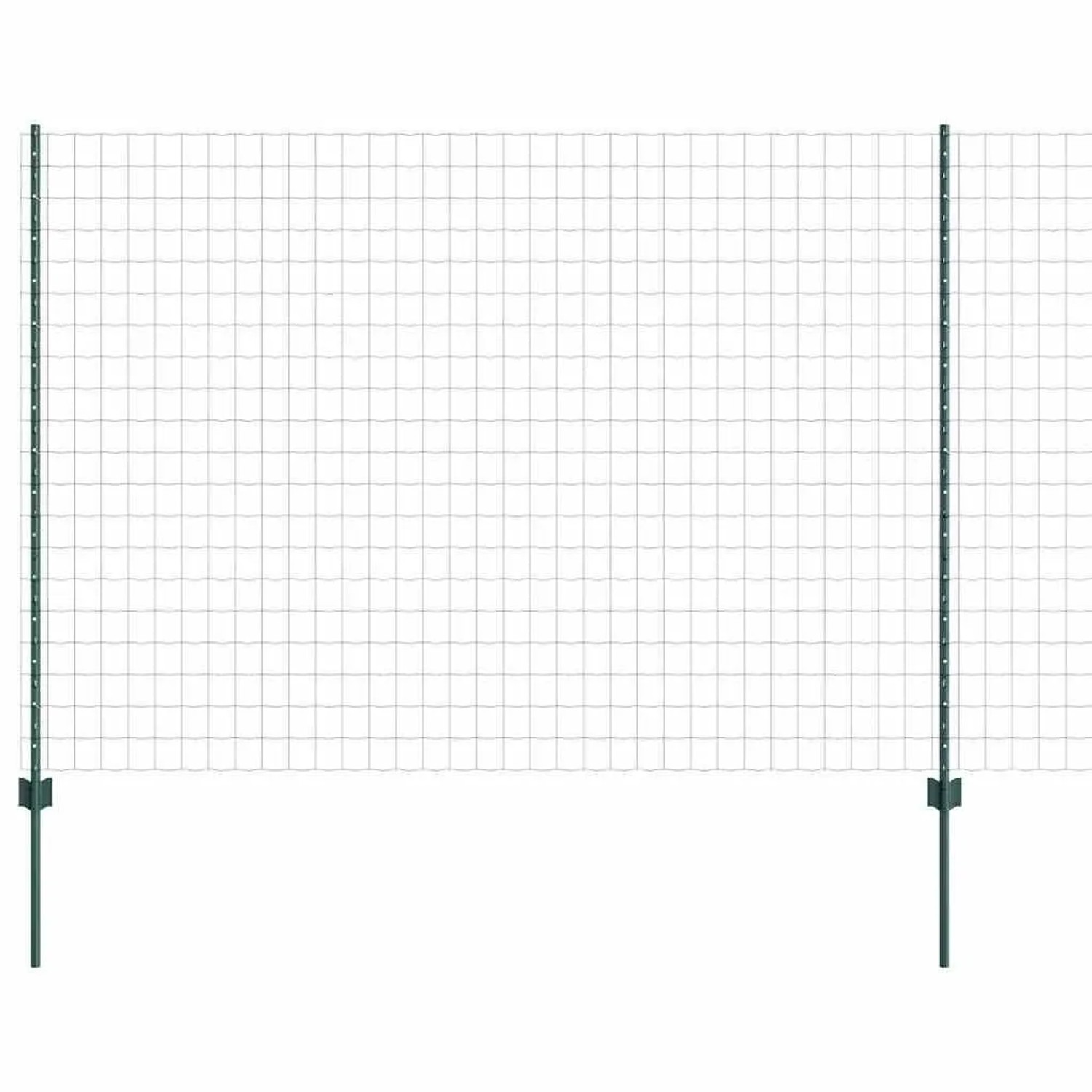 vidaXL Zaun mit Pfosten Grün 1,6 x 10 m Stahl und PVC 3336046 günstig online kaufen