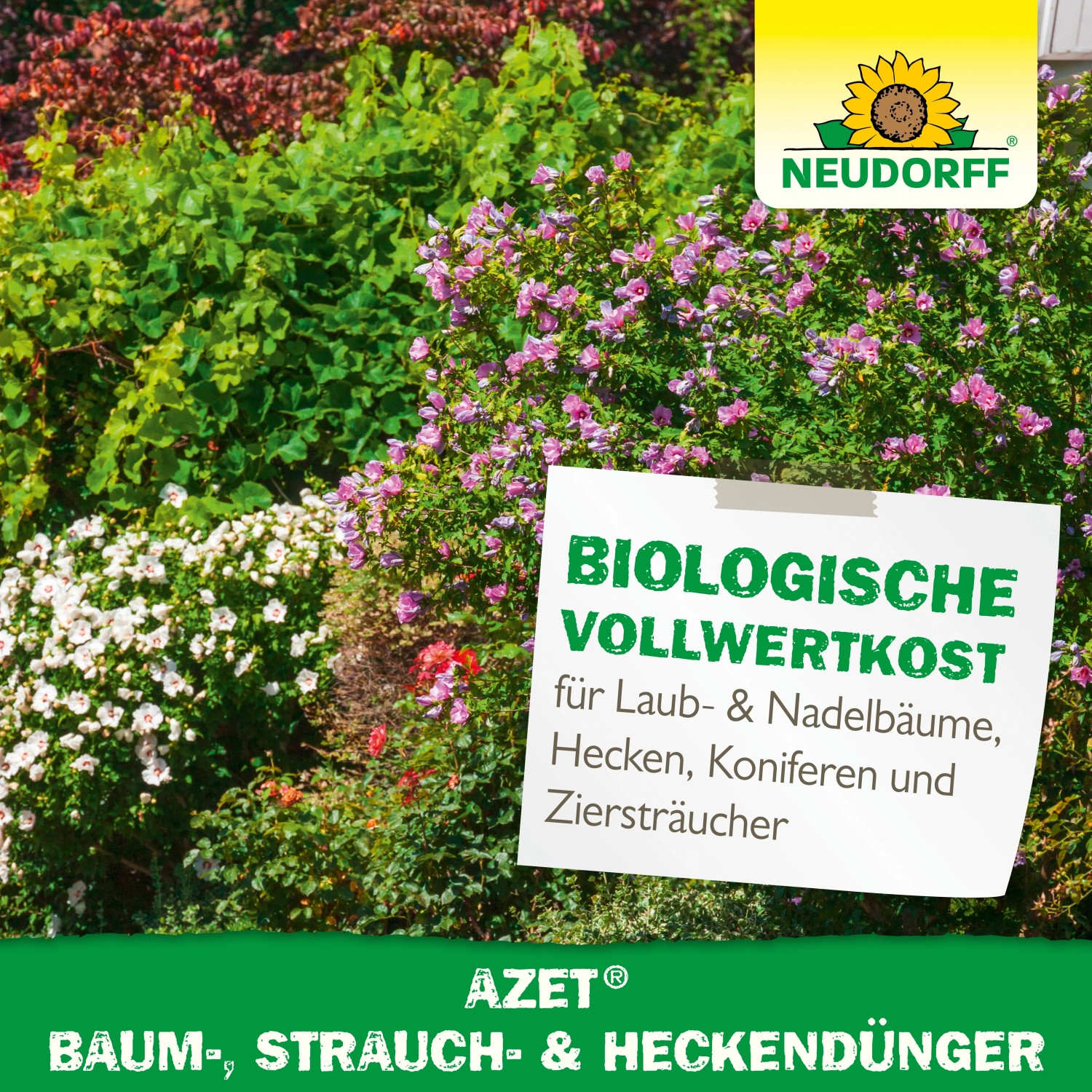 Neudorff Azet Baum-, Strauch- und Heckendünger für üppiges Wachstum und gesunde Pflanzen.