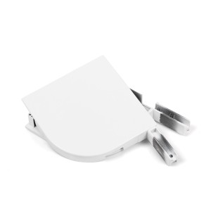 Avosdim Alu Blendkappe Viertelrund, 150mm, Weiß (RAL 9016) für Rollladensteuerung.