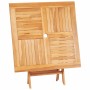 vidaXL Gartentisch, klappbar, 85x85 cm, Teakholz massiv, mit Schirmloch.