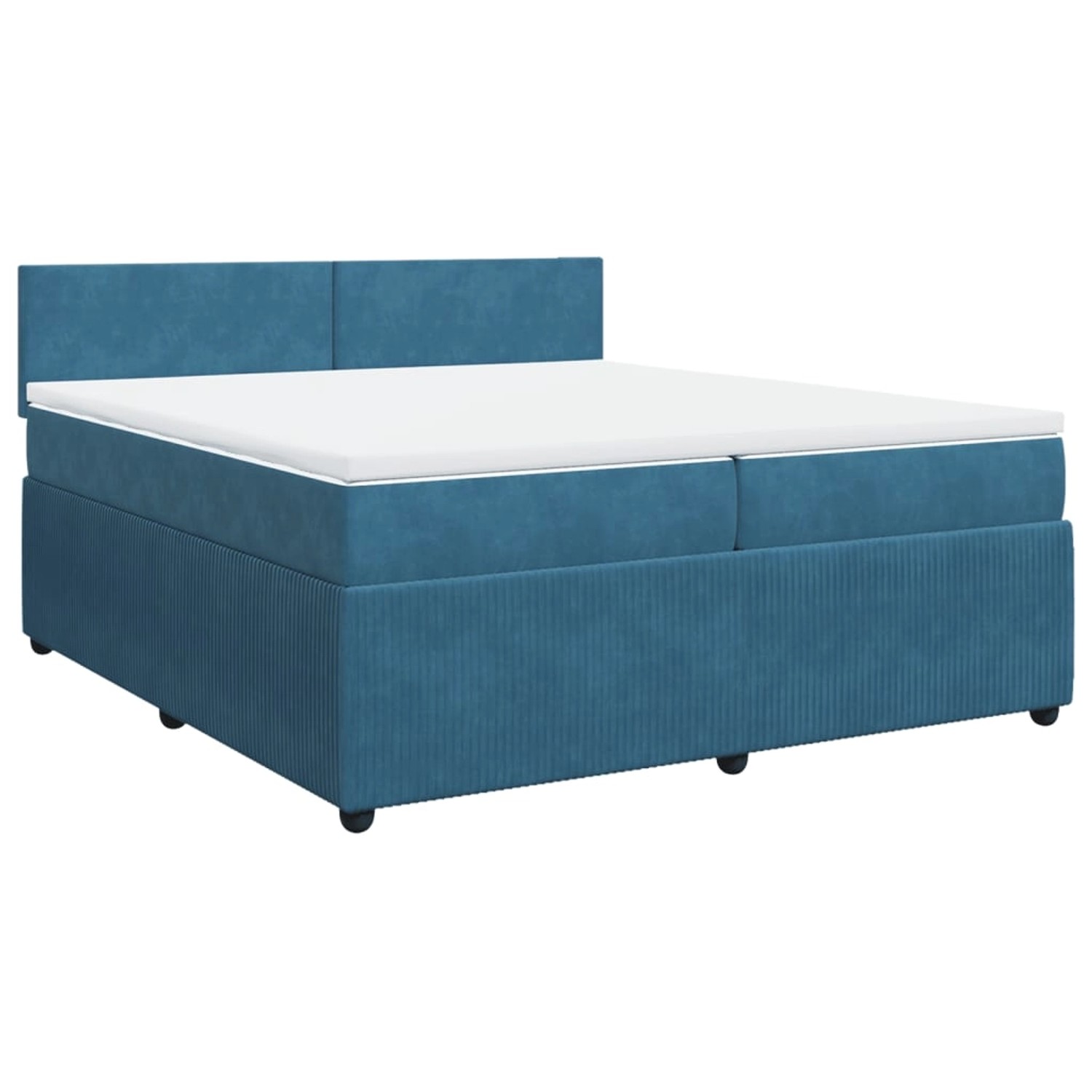 vidaXL Boxspringbett mit Matratze Blau 200x200 cm Samt2108179 günstig online kaufen