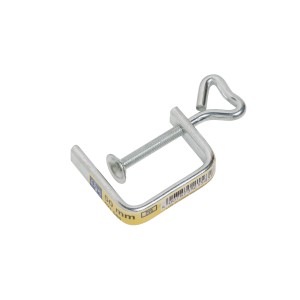 LUX Laubsägezwinge 50 mm Classic aus verzinktem Stahl mit Flügelschraube.