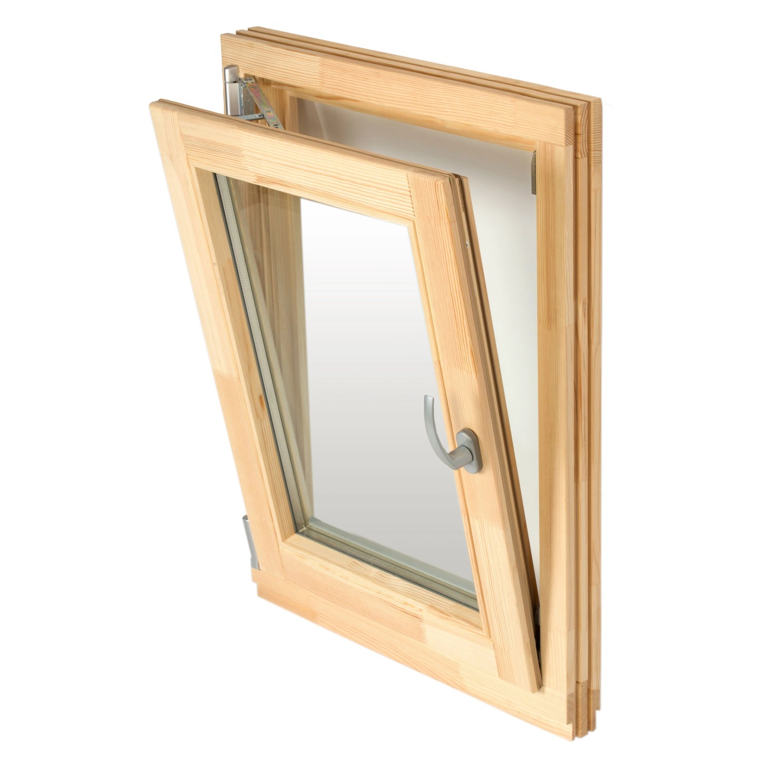 Panto Holzfenster Dreh/Kipp 90 cm x 120 cm x 6,8 cm DIN L