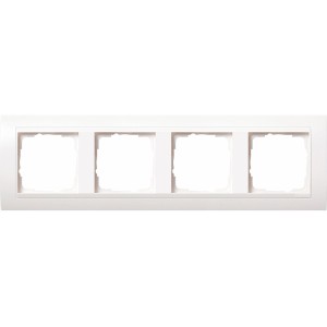 Gira Abdeckrahmen Event, 4-fach, reinweiß matt, für Schalter und Steckdosen.