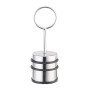 Relaxdays Türstopper Edelstahl Silber mit Griff Rutschfest Schwer 20,5 cm x 7,5 cm 1,2 kg