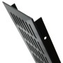 Anthrazitfarbenes MS Beschläge Lüftungsgitter aus Aluminium, 100x1000mm, für Heizkörperverkleidung.