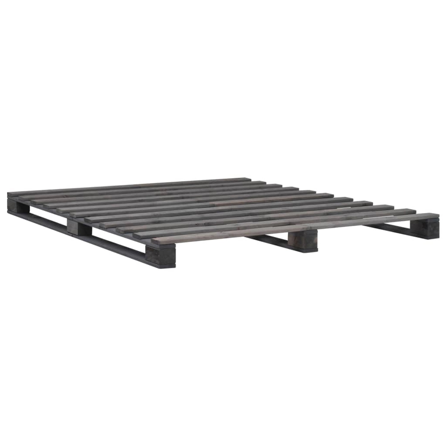 vidaXL Palettenbett Grau Massivholz Kiefer 180x200 cm619020 günstig online kaufen