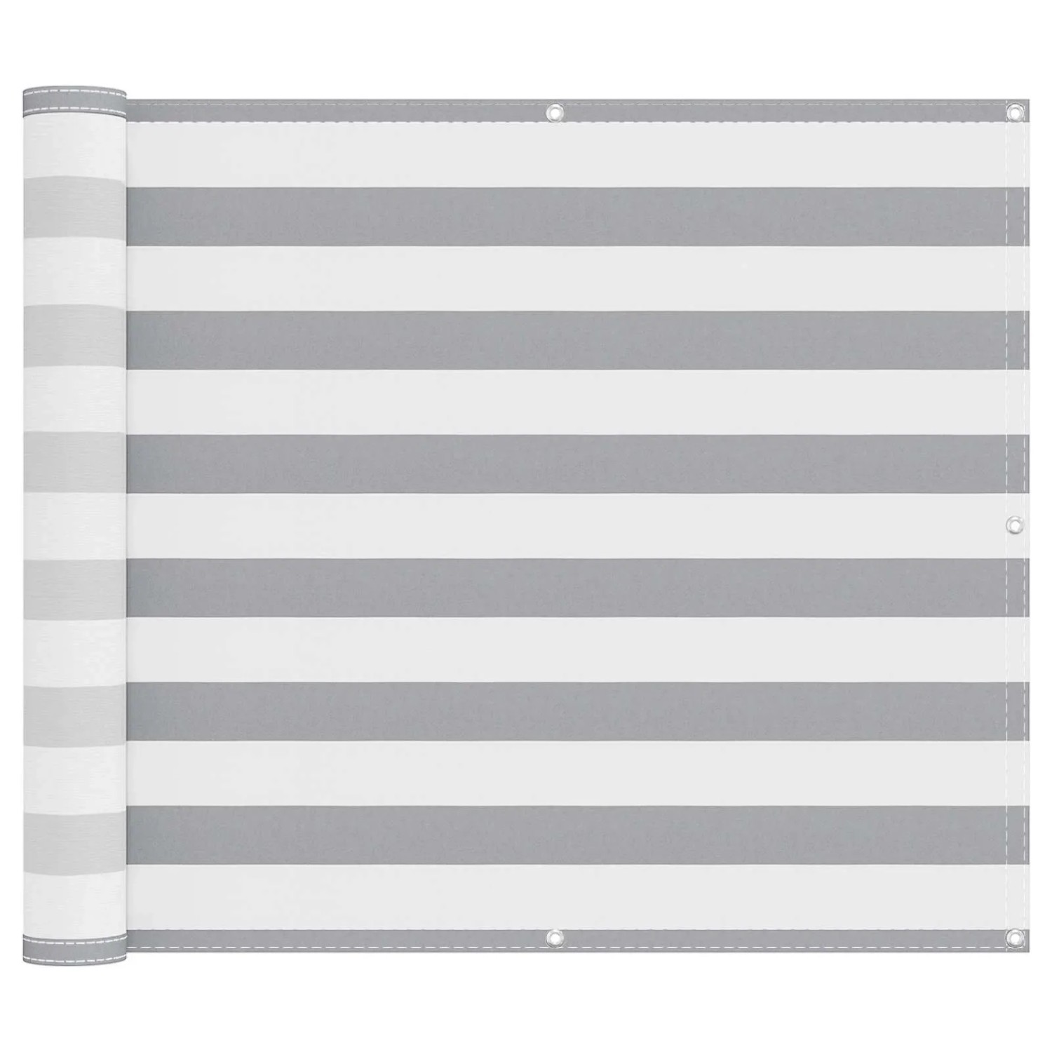 vidaXL Balkonsichtschutz Hellgrau und Weiß 90 x 500 cm 42030935