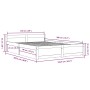 vidaXL Bett mit Schubladen, 150x200 cm, Kiefernholz, King Size. Bettgestell mit Stauraum.
