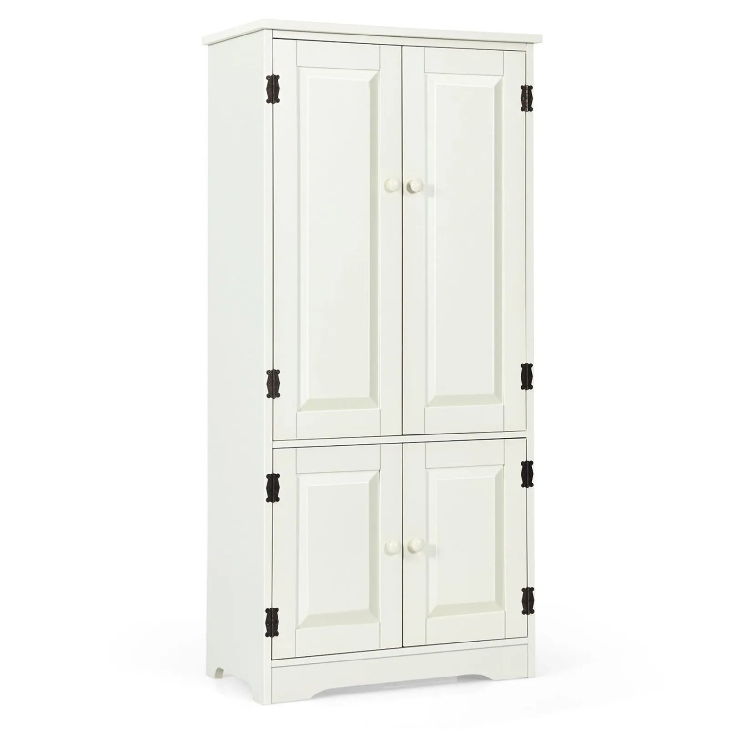 Costway Mehrzweckschrank Vintage Flurschrank Weiß