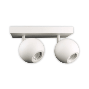 ENOVALITE Deckenspot 2-Flammig Aufbauspot GU10 Schwenkbar LED Deckenleuchte Wohnzimmerbeleuchtung Aluminium Weiß