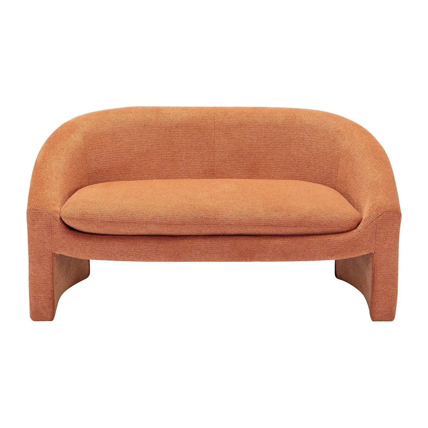 Vente-unique Sofa Ohne Schlafmöglichkeit Ossana Terracotta 137 cm