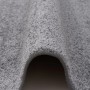 Detailansicht: Grauer, runder Snapstyle Hochflor Teppich Cottage, weicher Velours.