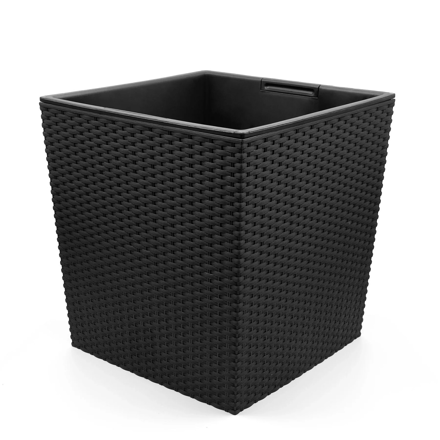 BigDean 2 Stück Blumentopf  ca 65L 40x40x41cm mit Innentopf und  Bewässerungssystem Wetterfest Rattanoptik Pflanzkasten Pflanzkübel Blumenkasten