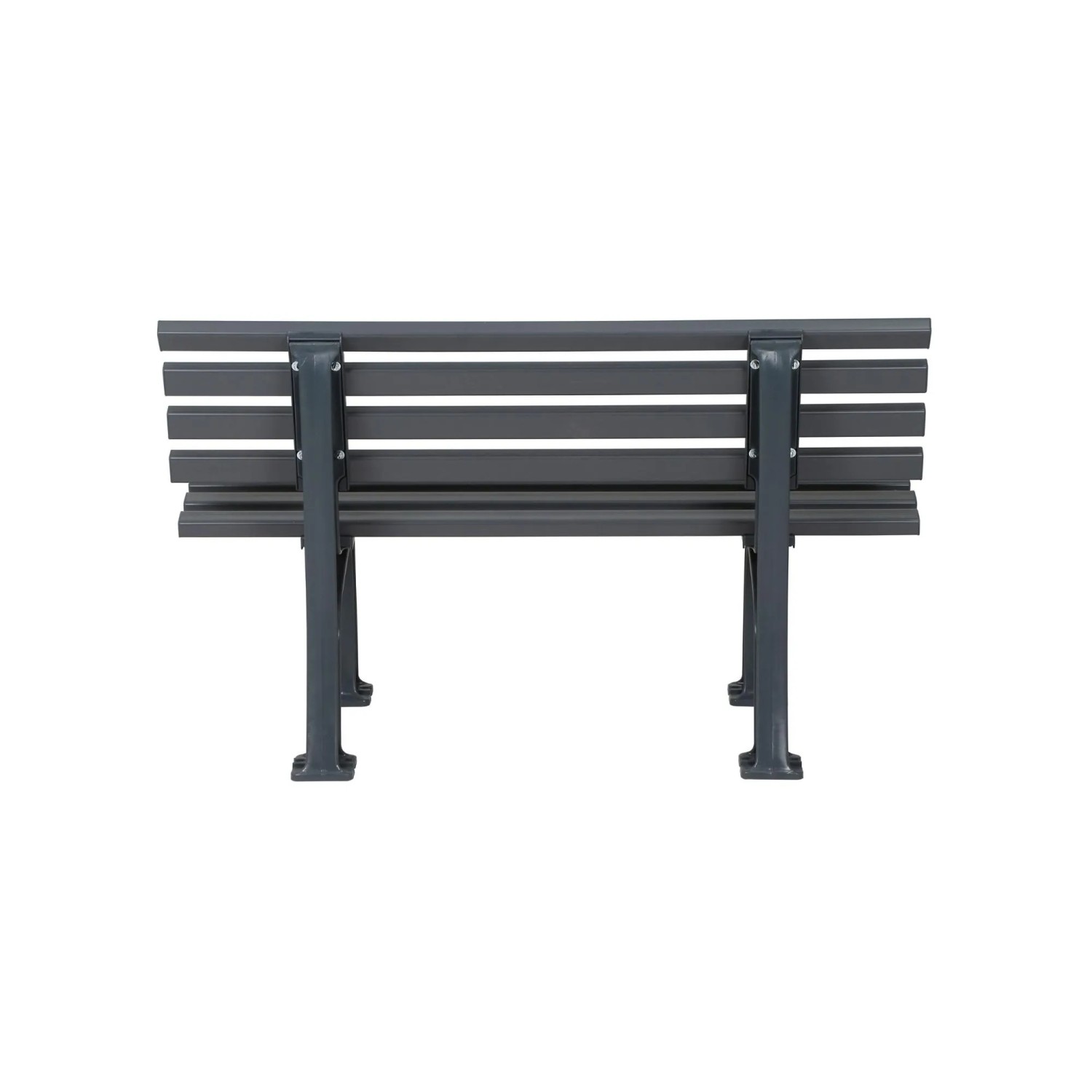 Graphitgraue 2-Sitzer Gartenbank Antigua aus witterungsbeständigem Kunststoff.