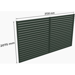 Holzbrüder Carport Rückwand Ralf, Fichte chromoxidgrün, 207,5x372cm, Witterungsschutz