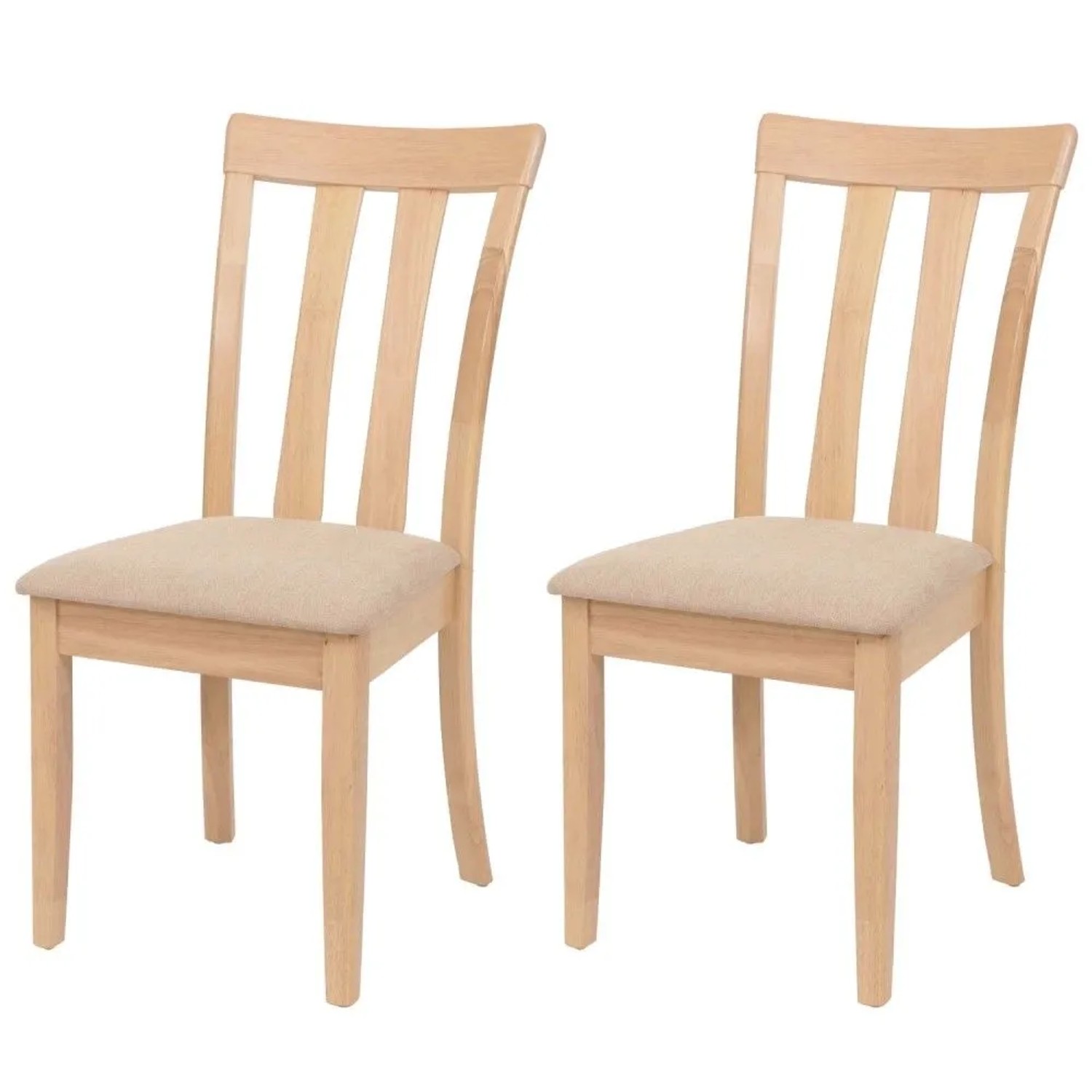 MCW Esszimmerstuhl G46 2er-Set Naturfarbenes Gestell Beige