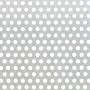 Alu Lochblech mit 2 mm runden Löchern, 300x1000x0,8 mm, Natur-Optik.