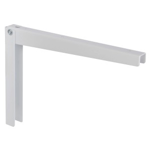 Weiße OBI Klappkonsole Geras, 280 mm, für Regalböden, platzsparend.