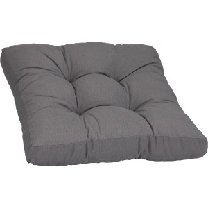 Beo Paletten-Sitzkissen, 60x60 cm, hellgrau, für Palettenmöbel. Bequemes Kissen mit Knopfheftung.