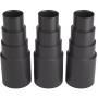 3er Set Bauheld Staubsaugeradapter, schwarz, aus PVC-Gummi für Staubsauger Zubehör.