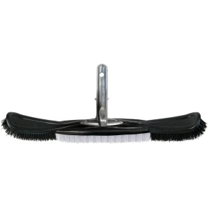 Planet Pool Profi Bürste, 45cm, silber/schwarz. Poolbürste mit Alu-Stielaufnahme für Teleskopstange.