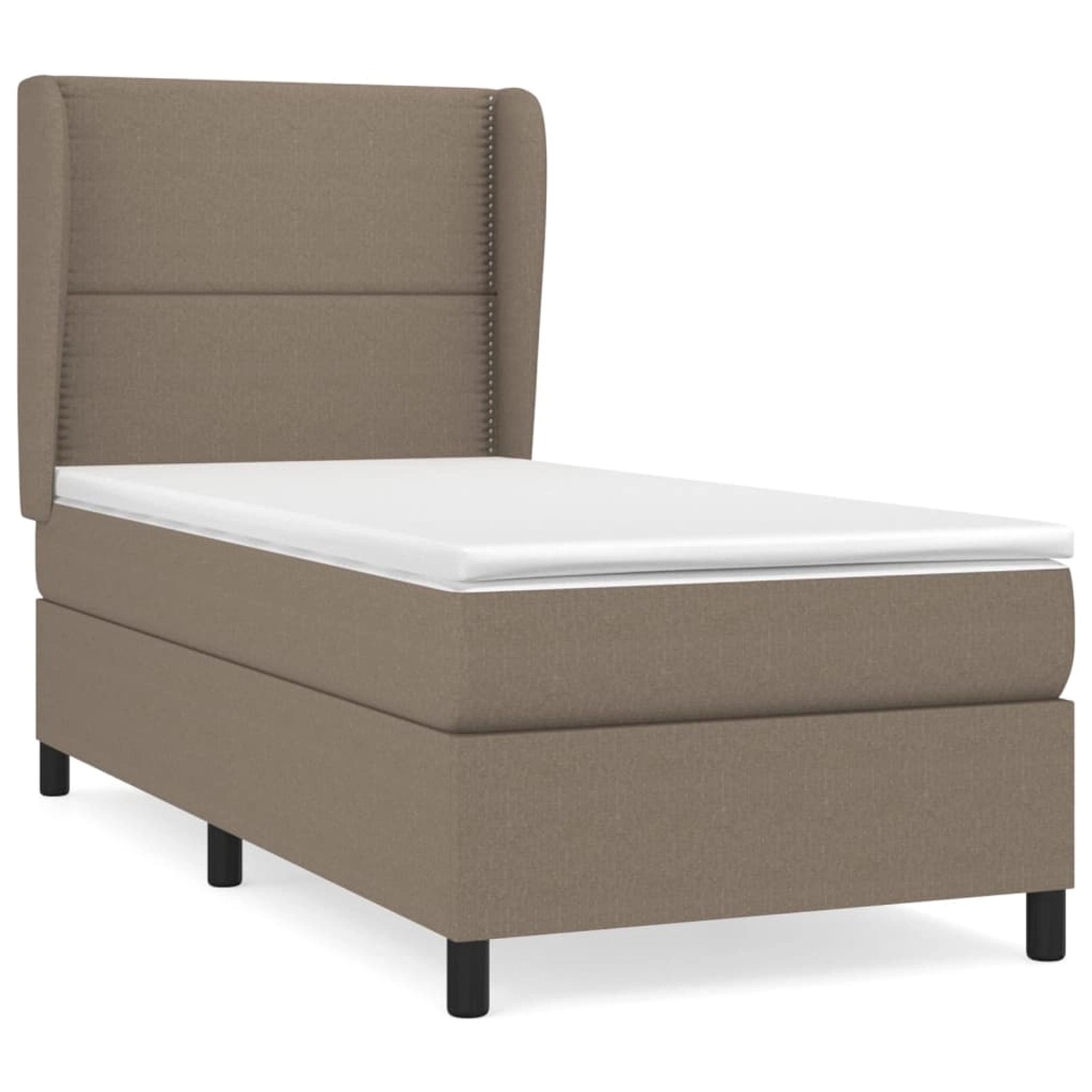 vidaXL Boxspringbett mit Matratze Taupe 90x200 cm Stoff1467053 günstig online kaufen