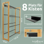 Holzfarbenes Getränkekistenregal mit schwarzer Ablage für 8 Kisten von holz4home.