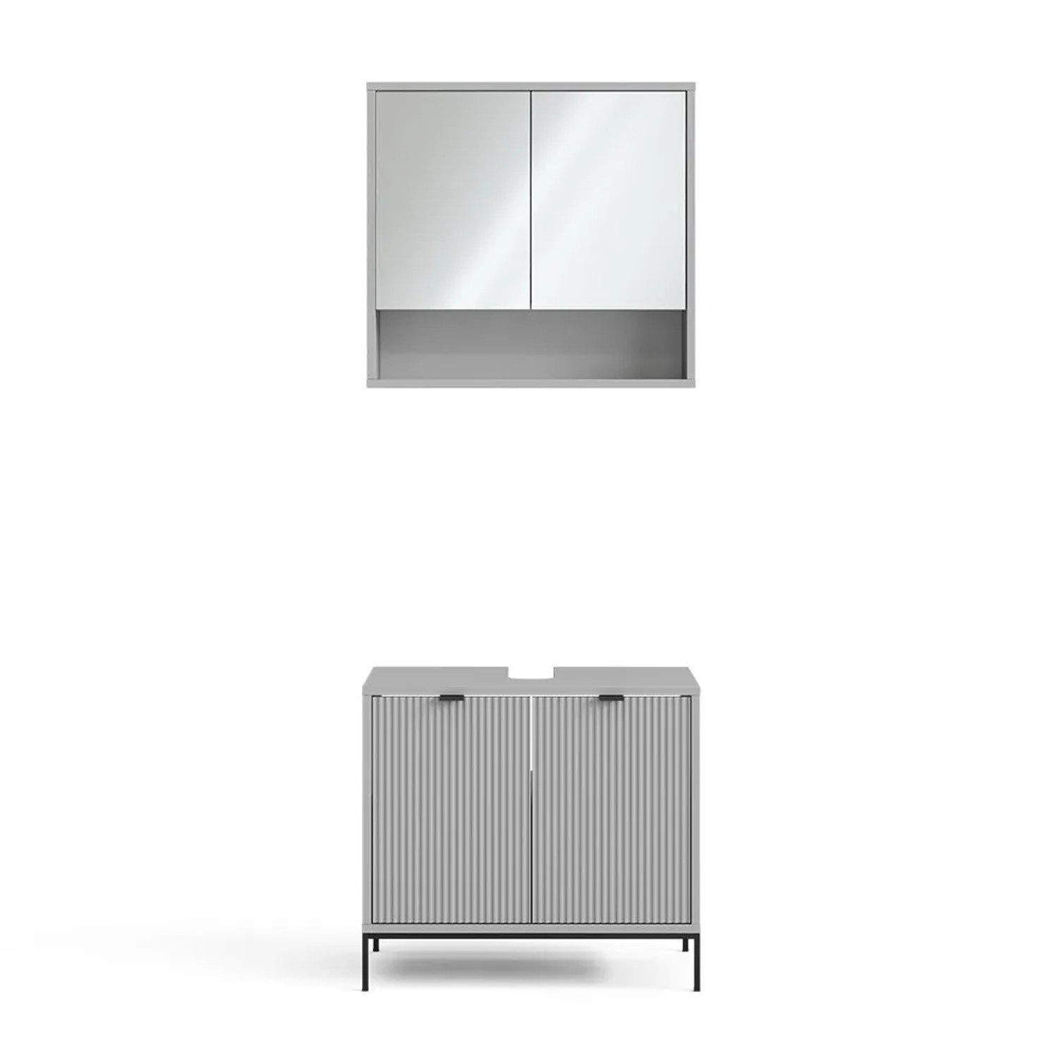 Vicco Badmöbel-Set Eliza Grau 70 x 63 2-teilig