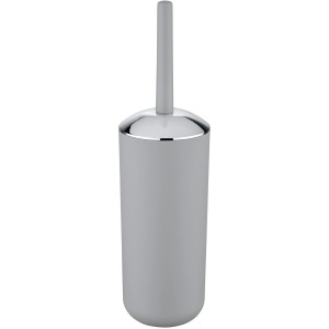 Wenko WC-Garnitur Brasil Grau, Toilettenbürste mit Halter aus Kunststoff.