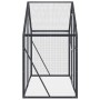 Anthrazitfarbene vidaXL Voliere aus Aluminium, 179x100x185 cm, für Vögel und Kleintiere.