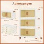 Costway Aufbewahrungsbox mit Deckel 70 L x 3 Stapelboxen Transparent_6