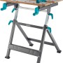 Wolfcraft Master 650 Ergo Werkbank: Höhenverstellbarer Spann- und Arbeitstisch mit Schnellklappfunktion.