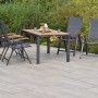 Merxx Gartenmöbelset Paxos, 5-teilig mit Klappsesseln und Ausziehtisch aus Akazie und Textil.