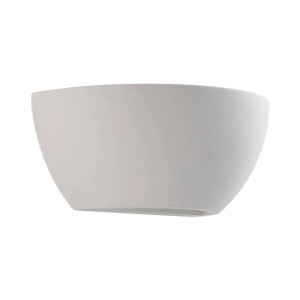 Weiße Lindby Wandleuchte Jimmy aus Gips/Ton, modern und dimmbar für Innenräume.