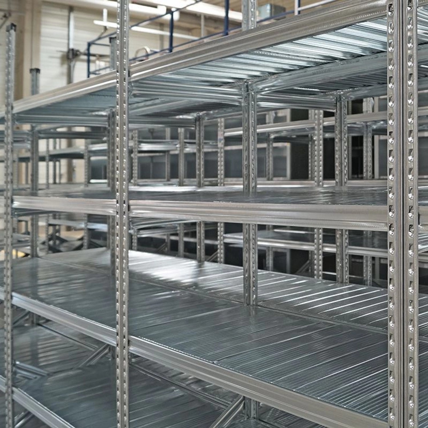 PROREGAL Fachbodenregal Stecksystem Proximo Komplettregal HxBxT 200 x 450 x 32 cm 5 Ebenen Fachlast 130 kg Beidseitig Nutzbar Verzinkt_4