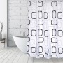 MSV Duschvorhang Vintage, mehrfarbig mit grafischem Muster. Polyester, 180x200 cm.