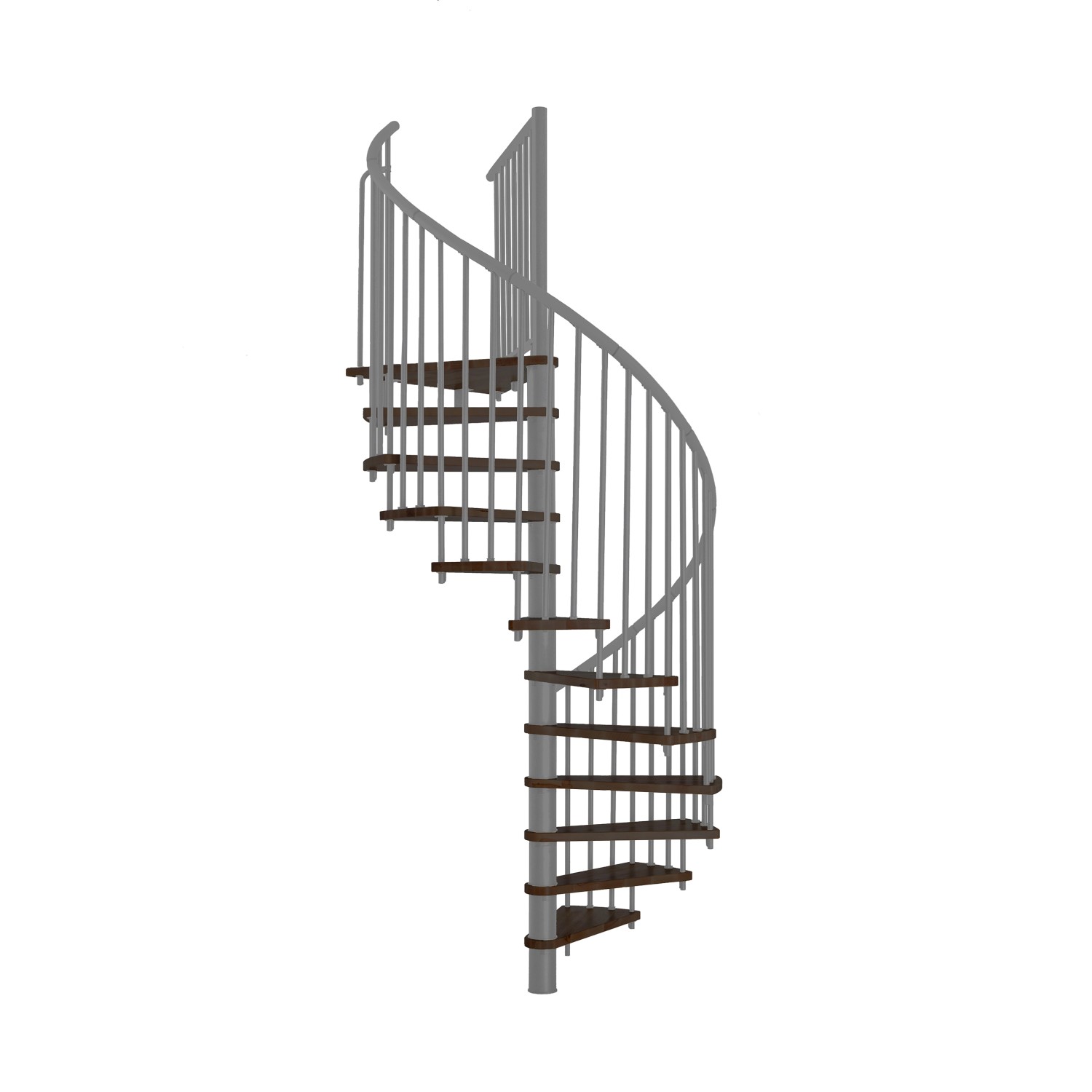 Minka Spindeltreppe Spiral Effect Ø 160 cm Walnuss-Grau günstig online kaufen