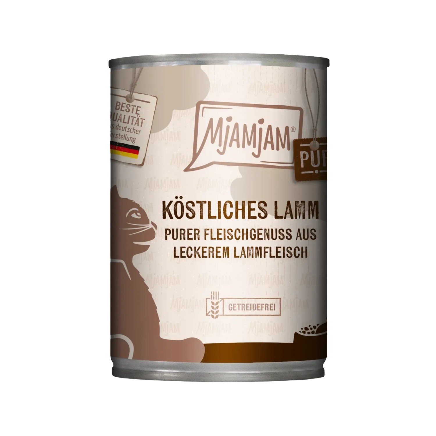 Mjamjam Katzen-Nassfutter Purer Fleischgenuss Köstliches Lamm Pur 400 g