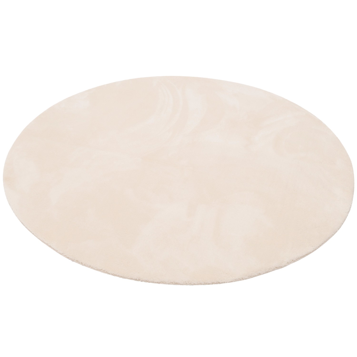 Pergamon Luxus Super Soft Fellteppich Pearl Rund Beige 120x120cm günstig online kaufen