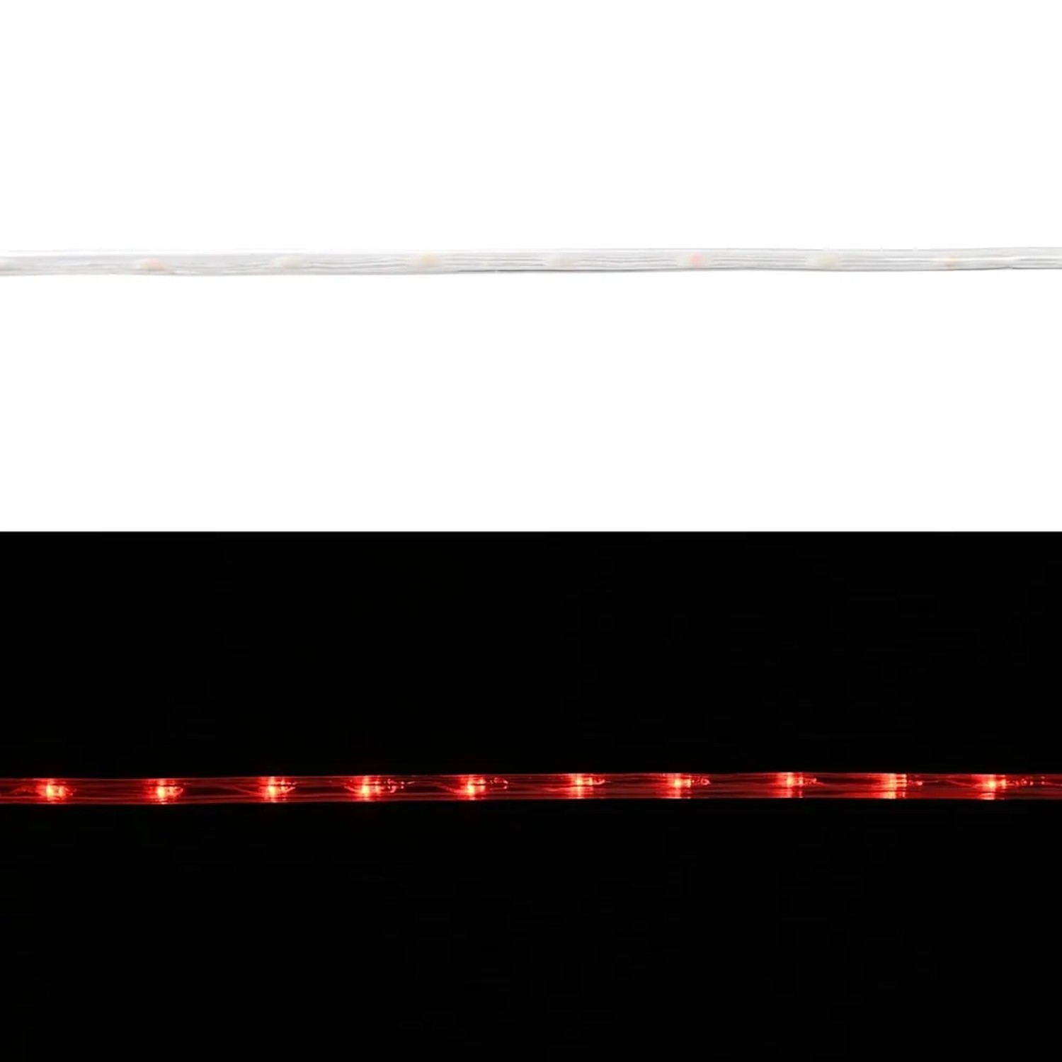 Rotes vidaXL Lichtseil mit 1200 LEDs, 50 m lang, für Außen-Lichterketten.